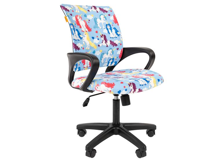 Кресло Chairman Kids 103 black единорог