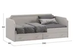 Кровать с мягкой обивкой и ящиками Кантри Тип 1 (900) - ТД-308.12.02