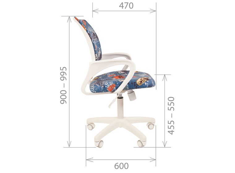 Кресло Chairman Kids 103 white автобусы