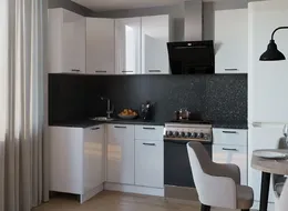 Кухонный гарнитур Белый глянец-15 (1200х1800 мм)