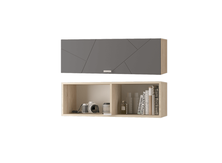 Шкаф настенный (900) с гориз. дверкой Скайлайн