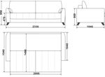 Диван прямой тик-так Скандинавия БД
